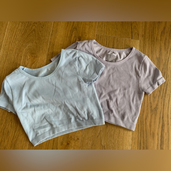 art class Other - art class Pack of two : 
Lavender and Light Blue Ribbed Fitted Crop Tank